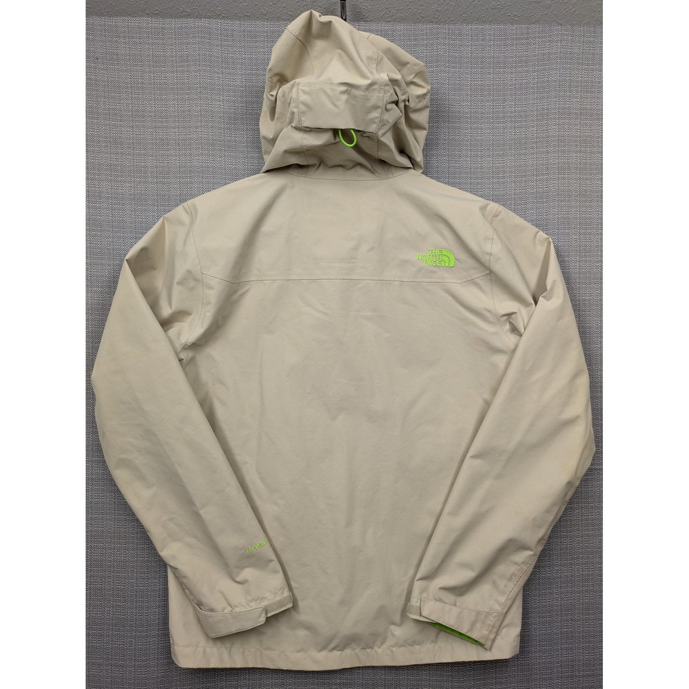 The North Face Windbreaker Jacket Mens Small Beige HyVent 2.5L Hooded Waterproof - Picture 8 of 9